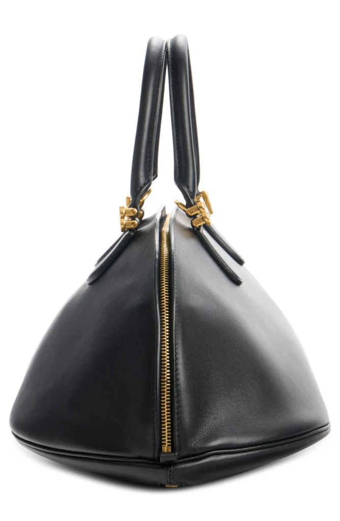 Medium Bolero Leather Bowling Bag Full Size Image 3