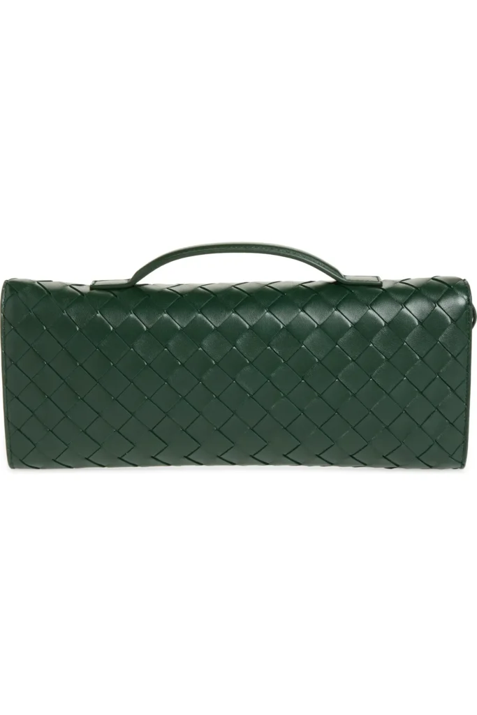 Long Andiamo Intrecciato Leather Clutch Full Size Image 2