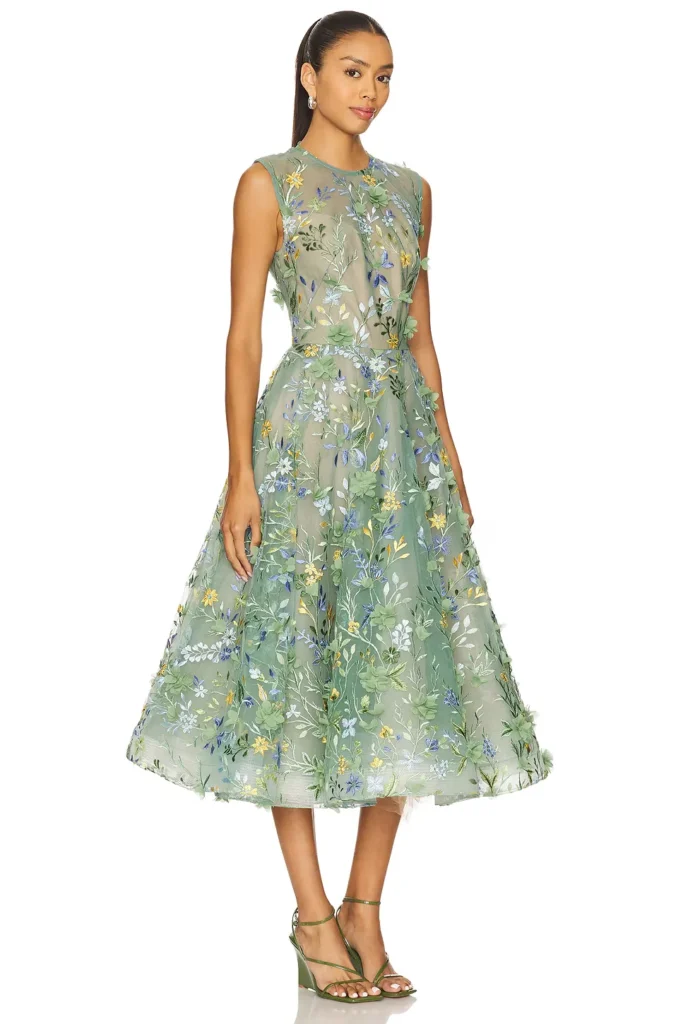 Saba Floral Midi Dress Full Size Image 4