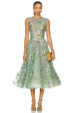 BRONX AND BANCO Saba Floral Midi Dress