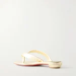 Miss Z Metallic Leather Thong Sandals Thumbnail 2