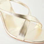 Mulazee Cross Metallic Leather Mules Thumbnail 2