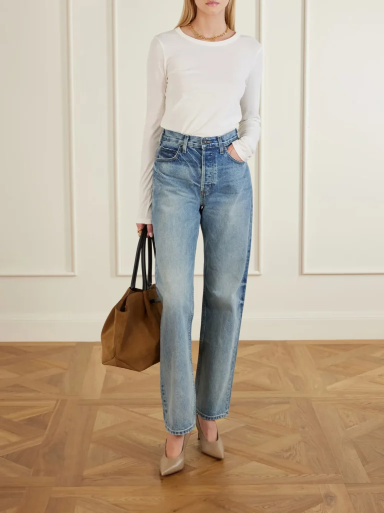 The New York Leather-trimmed Suede Tote Full Size Image 3