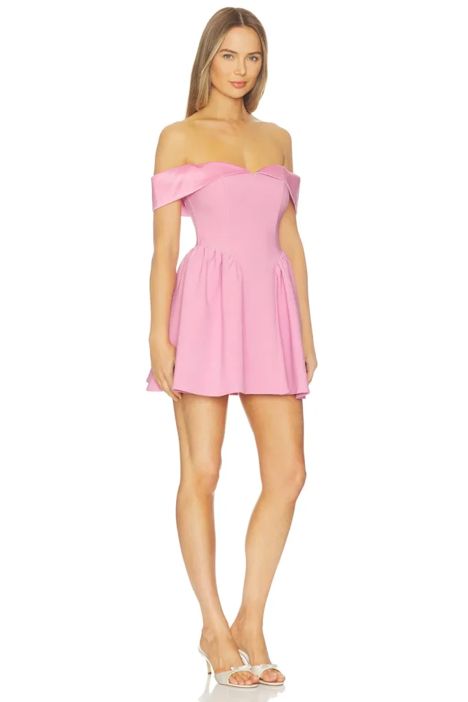 Amelina Off-the-shoulder Mini Dress Full Size Image 3