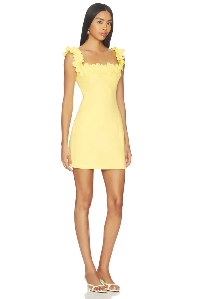 Cara Square Neck Mini Dress Full Size Image 3