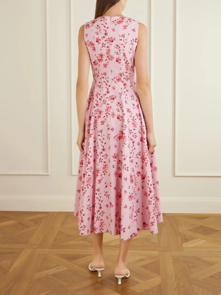 Chelsea Floral-print Midi Dress Full Size Image 3