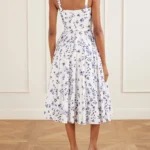 Elita Belted Floral-print Midi Dress Thumbnail 3