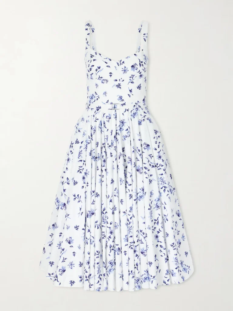 Elita Belted Floral-print Midi Dress Full Size Image 2