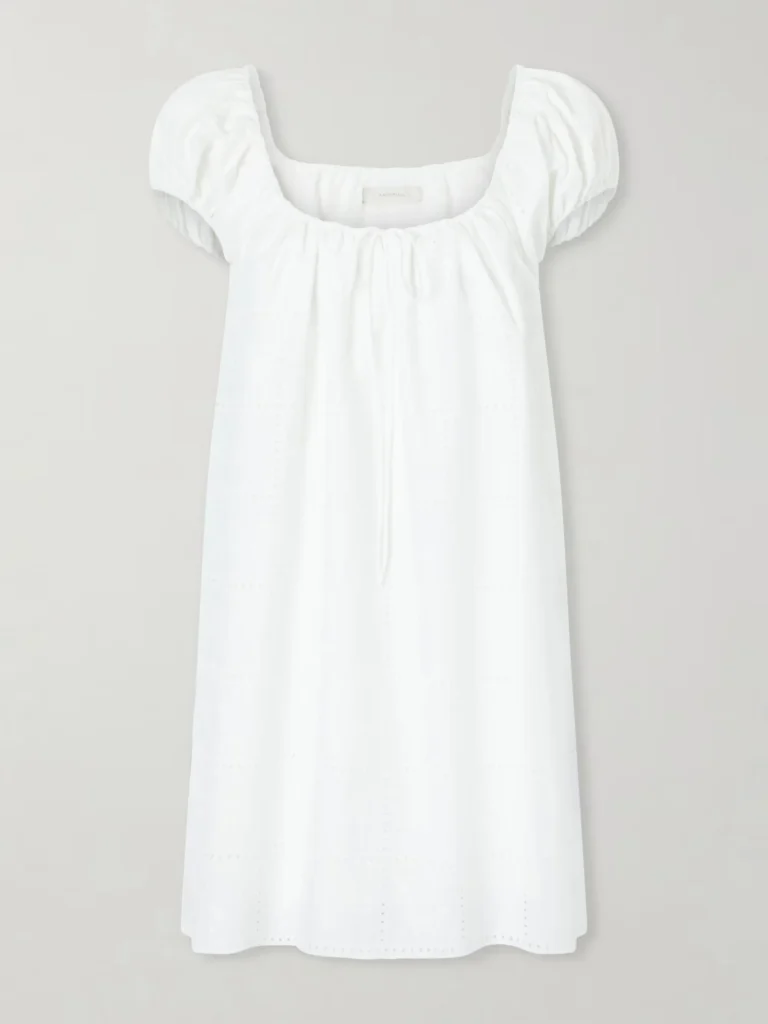 Serafina Broderie Anglaise Mini Dress Full Size Image 3