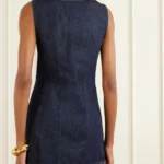 Paneled Recycled Denim Mini Dress Thumbnail 2