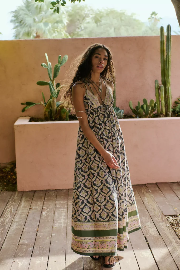 Sorrento Stroll Printed Maxi Dress Full Size Image 3