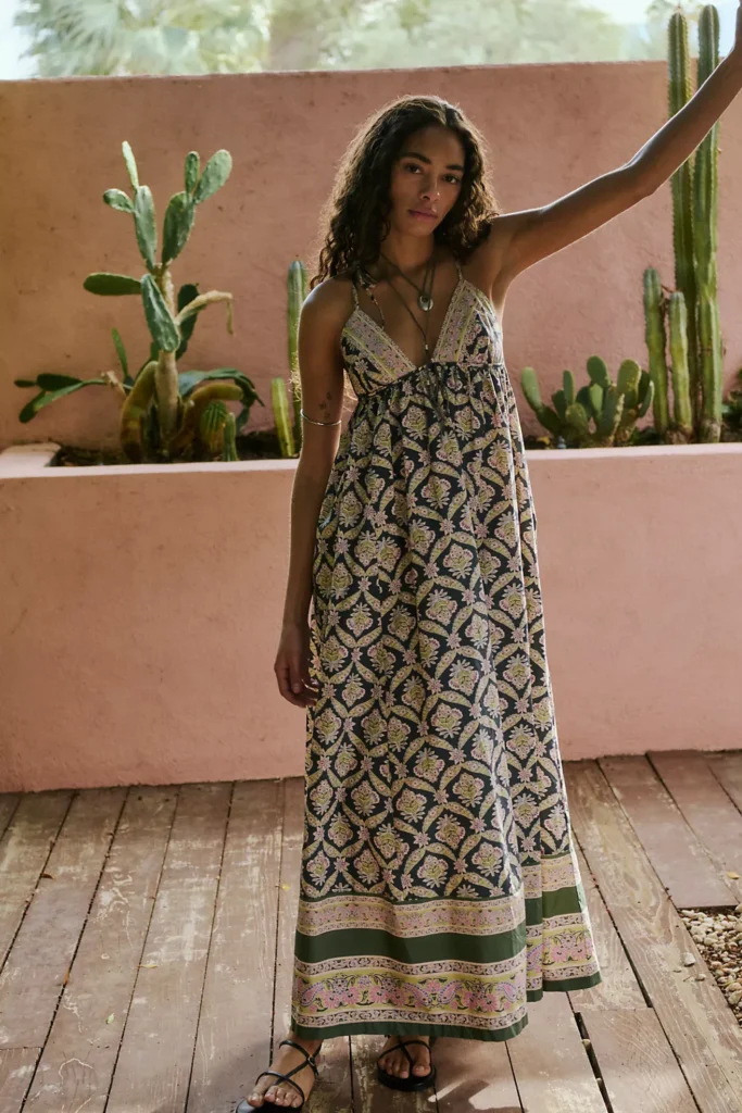 Sorrento Stroll Printed Maxi Dress Full Size Image 1