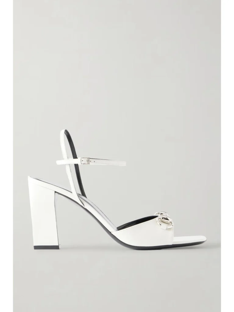 Signora Horsebit-embellished Patent-leather Sandals Full Size Image 1