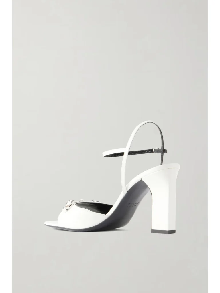 Signora Horsebit-embellished Patent-leather Sandals Full Size Image 4