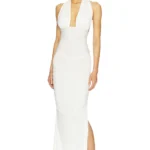Amanda Solid Halter Maxi Dress Thumbnail 4