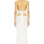 Amanda Solid Halter Maxi Dress Thumbnail 2