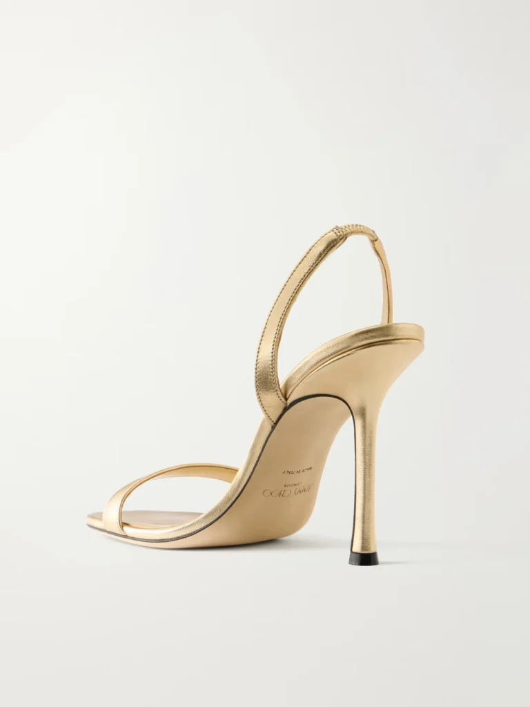 Jenn 100 Metallic Leather Sandals Full Size Image 3