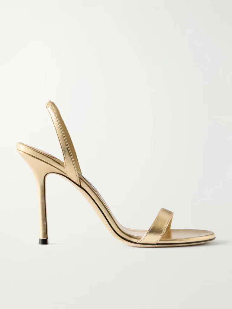 Jenn 100 Metallic Leather Sandals Full Size Image 1