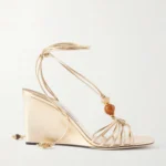 Lova 85 Embellished Metallic Leather Wedge Sandals Thumbnail 1