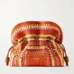 Paula’s Ibiza Flamenco Mini Crocheted Raffia Clutch Thumbnail 1