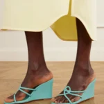 70 Opera Leather Wedge Sandals Thumbnail 3