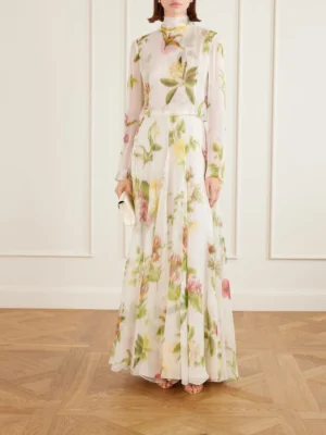 OSCAR DE LA RENTA Chine Dominican Gown