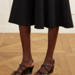 Twist Slant Leather Wedge Sandals Thumbnail 4