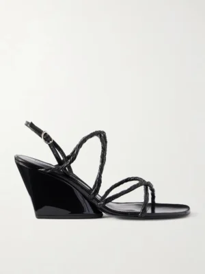 PROENZA SCHOULER Twist Slant Leather Wedge Sandals