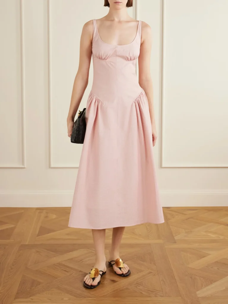 Solira Seersucker Midi Dress Full Size Image 1