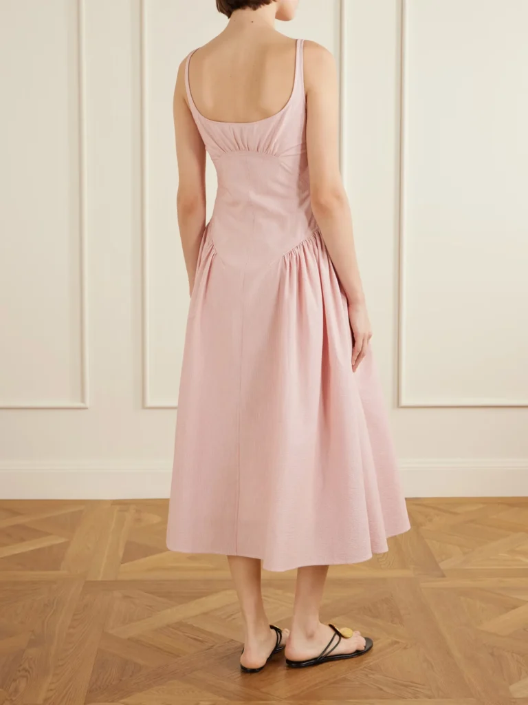 Solira Seersucker Midi Dress Full Size Image 2