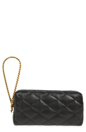 Cassandre Bijou Matelasse Leather Wristlet