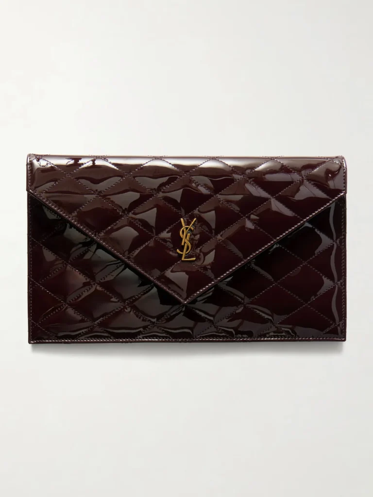 Paris Matelasse Patent-leather Clutch Full Size Image 1