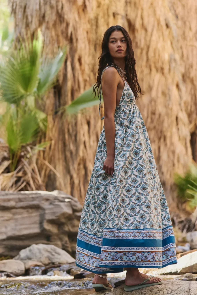 Sorrento Stroll Printed Maxi Dress Full Size Image 3