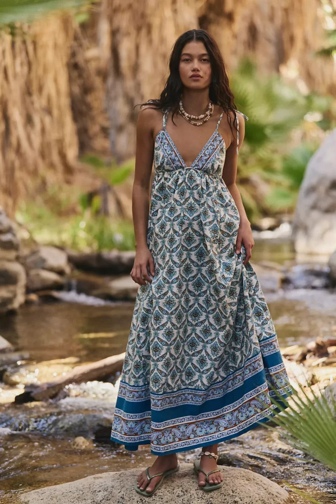 Sorrento Stroll Printed Maxi Dress Full Size Image 1