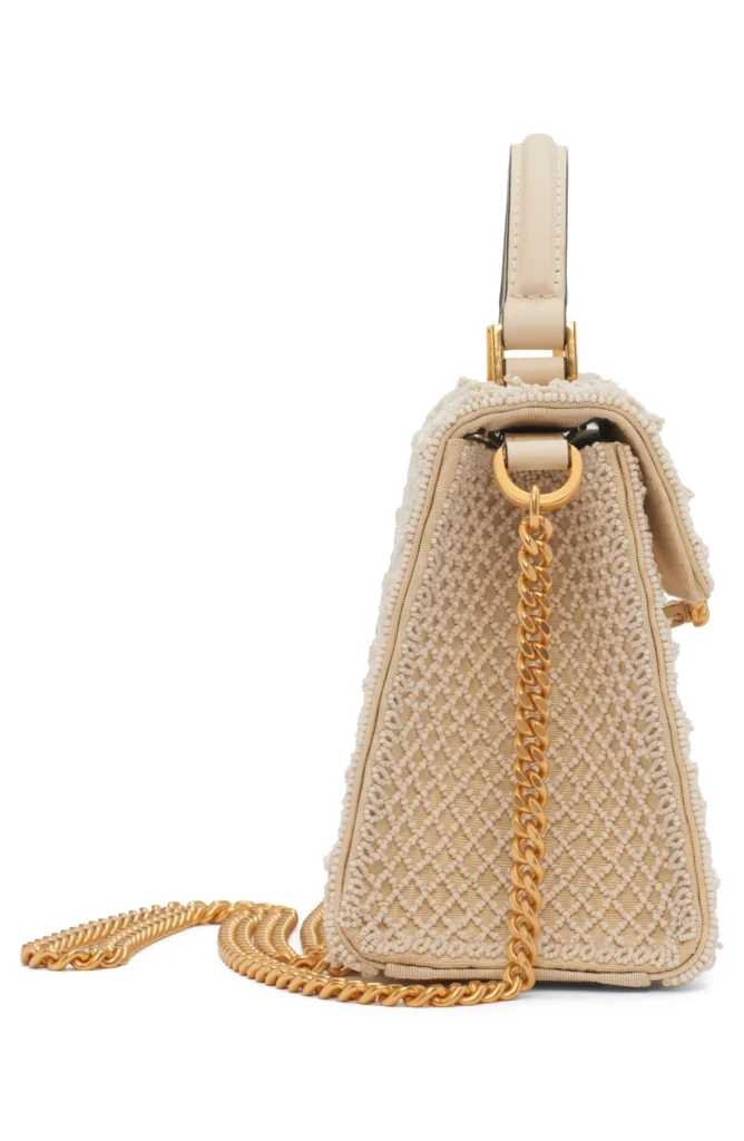 Mini Vsling Embroidered Moire Top Handle Bag Full Size Image 2