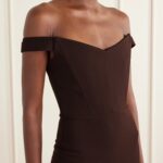 Off-the-shoulder Crepe Midi Dress Thumbnail 3