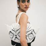 Floral Crochet Grab Handle Tote Bag Thumbnail 4