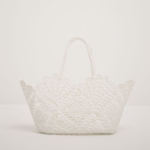 Floral Crochet Grab Handle Tote Bag Thumbnail 1