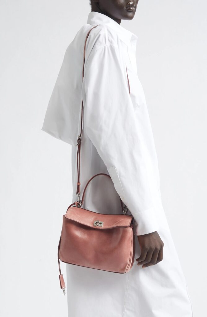 Mini Rodeo Lambskin Leather Top Handle Bag Full Size Image 2