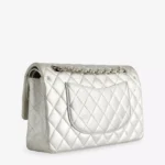 Medium Classic Double-flap Metallic-leather Shoulder Bag Thumbnail 2