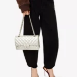 Medium Classic Double-flap Metallic-leather Shoulder Bag Thumbnail 4