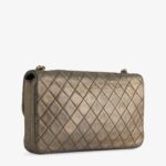 Small Metallic Iridescent Pearl CC Crystal Single Flap Bag Thumbnail 6