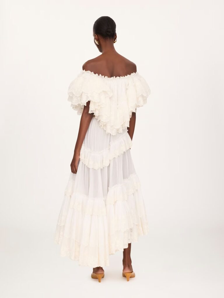 Long Ruffled in Cotton Voile Full Size Image 6