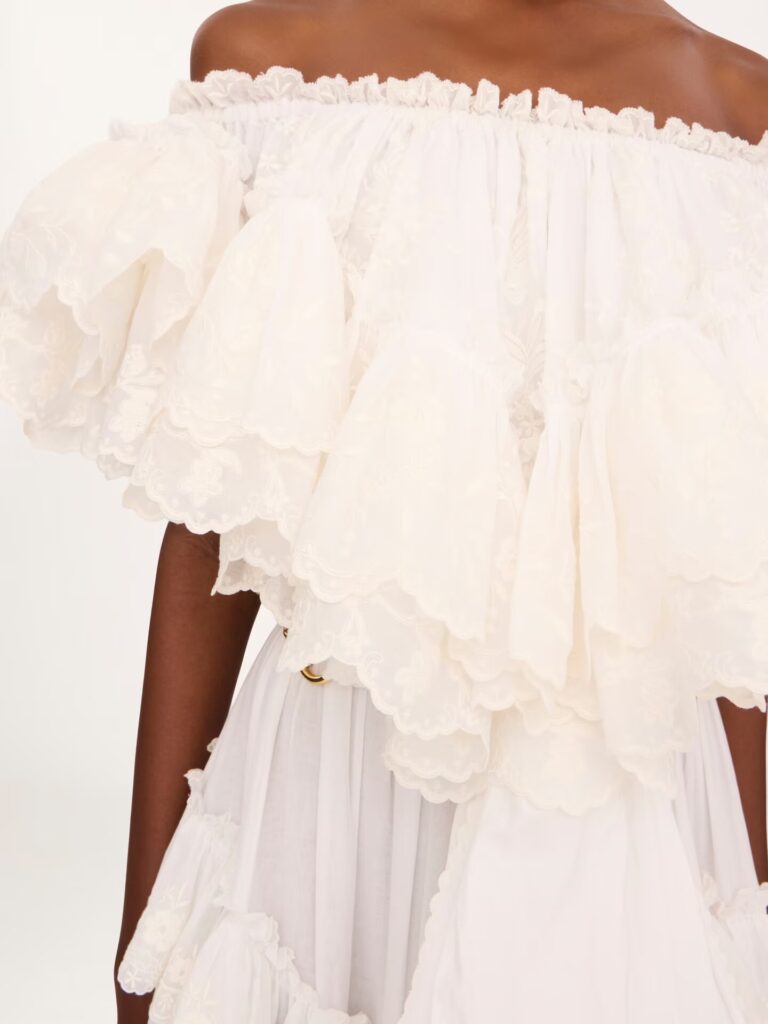 Long Ruffled in Cotton Voile Full Size Image 2