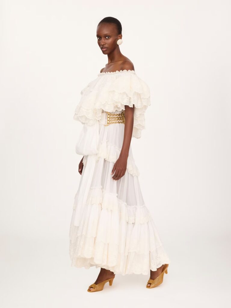 Long Ruffled in Cotton Voile Full Size Image 4