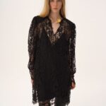 Long Sleeve Mini Dress in Lace Thumbnail 3