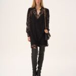 Long Sleeve Mini Dress in Lace Thumbnail 1