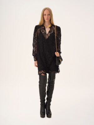 CHLOÉ Long Sleeve Mini Dress in Lace