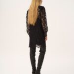 Long Sleeve Mini Dress in Lace Thumbnail 4