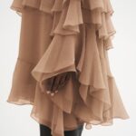 Mini Ruffled Dress in Silk Mousseline Thumbnail 3